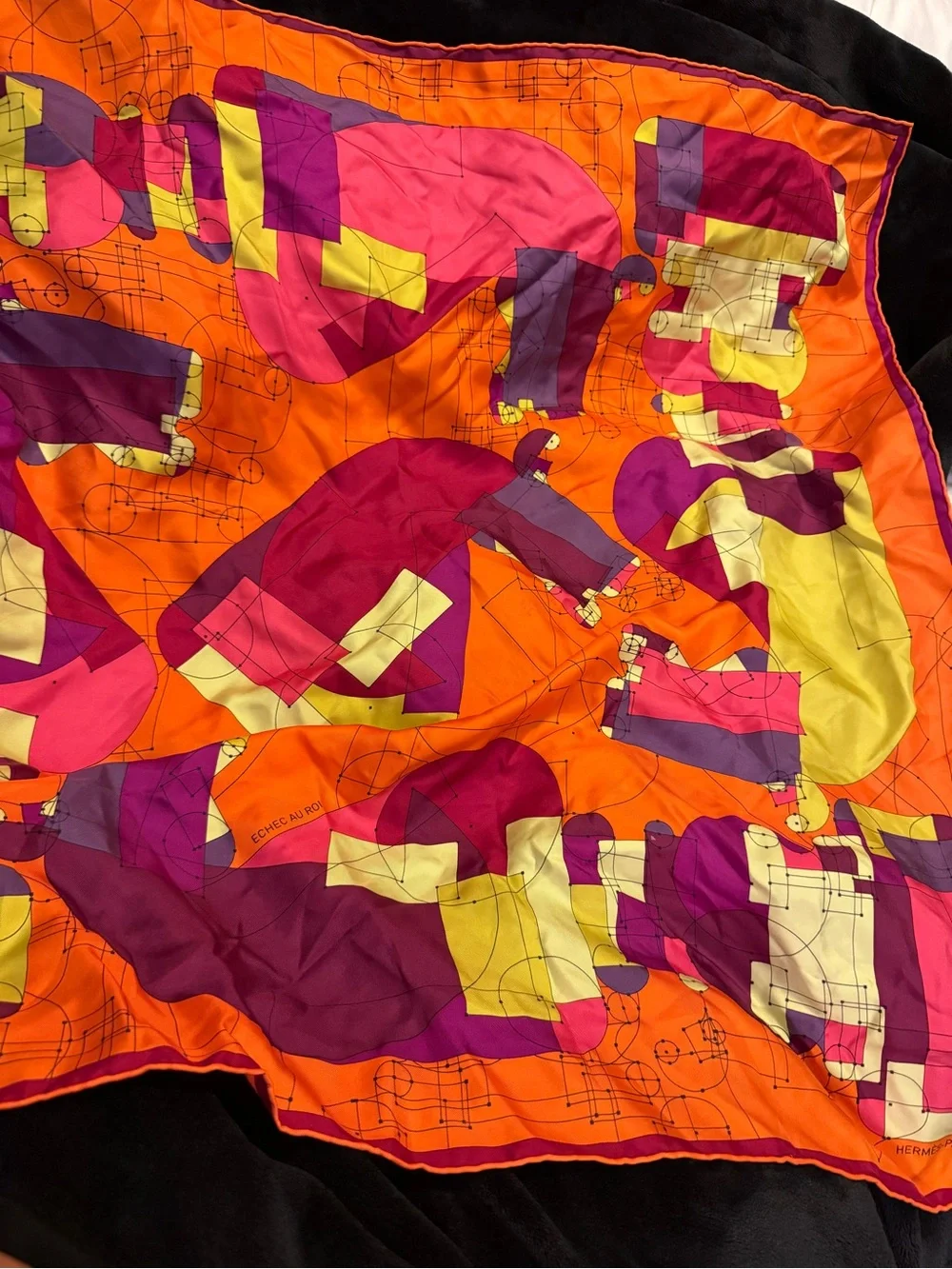 Silk Scarf ECHEC AU ROI by Hermes